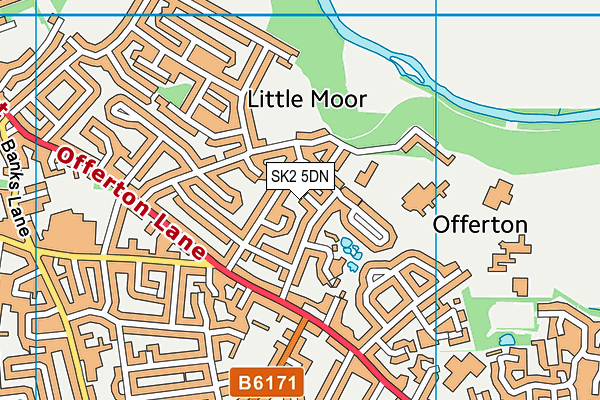 SK2 5DN map - OS VectorMap District (Ordnance Survey)