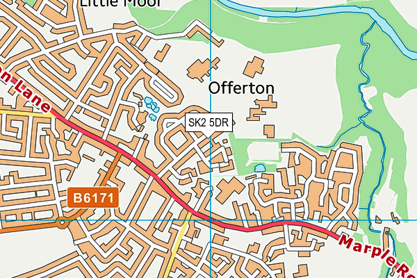 SK2 5DR map - OS VectorMap District (Ordnance Survey)