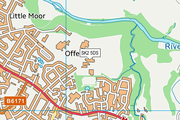 Castle Hill High School map (SK2 5DS) - OS VectorMap District (Ordnance Survey)