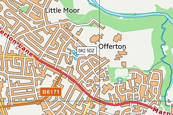SK2 5DZ map - OS VectorMap District (Ordnance Survey)