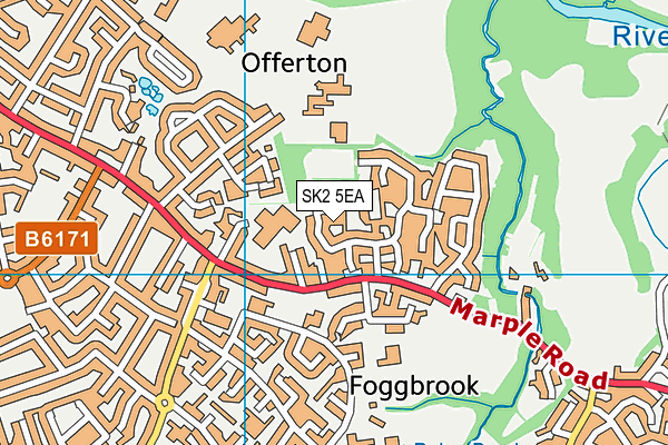 SK2 5EA map - OS VectorMap District (Ordnance Survey)