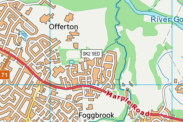 SK2 5ED map - OS VectorMap District (Ordnance Survey)