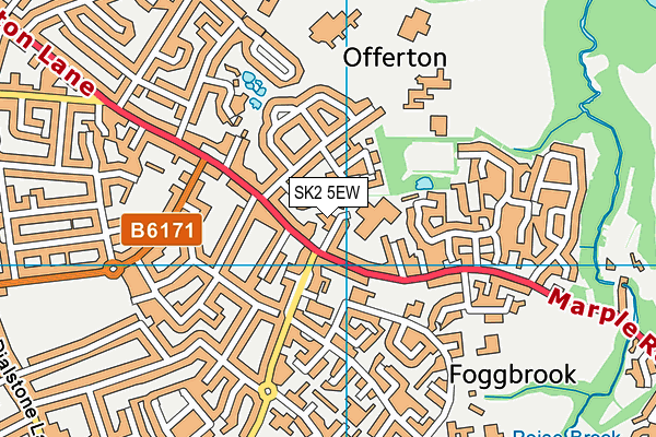 SK2 5EW map - OS VectorMap District (Ordnance Survey)