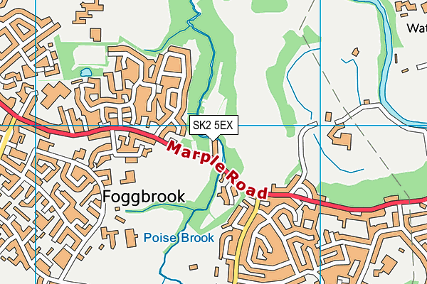 SK2 5EX map - OS VectorMap District (Ordnance Survey)