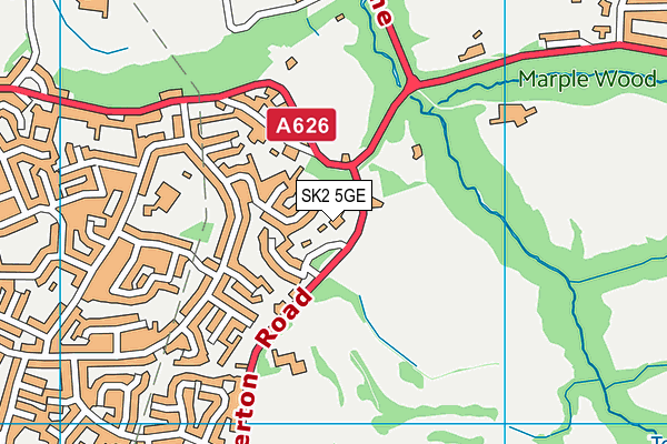 SK2 5GE map - OS VectorMap District (Ordnance Survey)