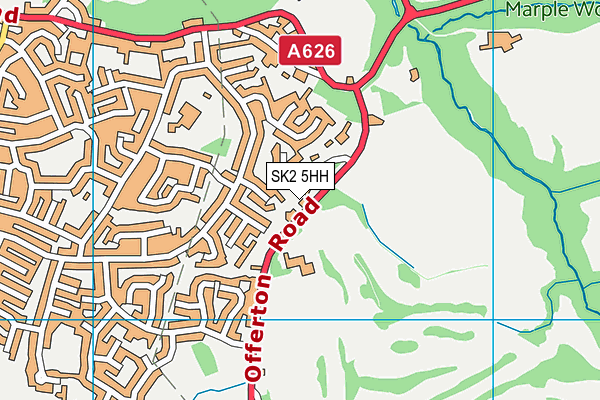 SK2 5HH map - OS VectorMap District (Ordnance Survey)