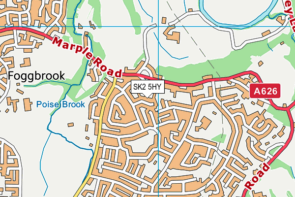 SK2 5HY map - OS VectorMap District (Ordnance Survey)