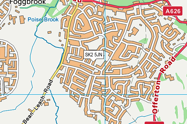 SK2 5JN map - OS VectorMap District (Ordnance Survey)
