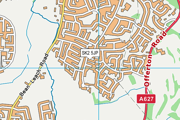 SK2 5JP map - OS VectorMap District (Ordnance Survey)