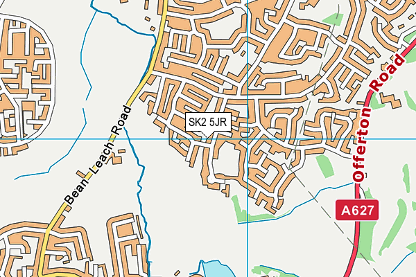 SK2 5JR map - OS VectorMap District (Ordnance Survey)