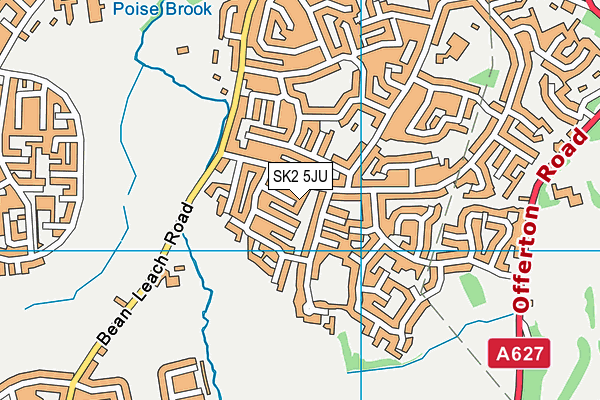 SK2 5JU map - OS VectorMap District (Ordnance Survey)