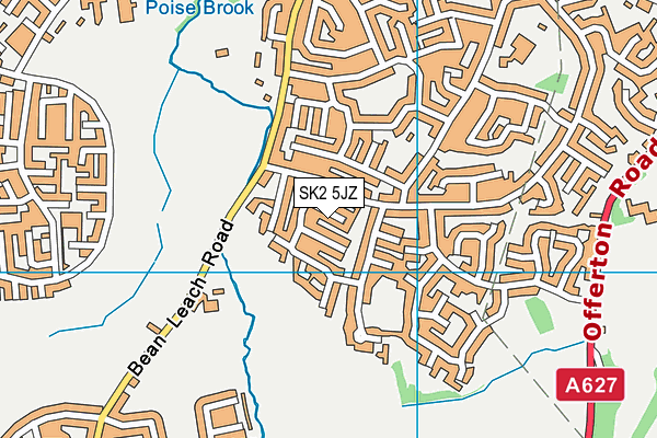 SK2 5JZ map - OS VectorMap District (Ordnance Survey)