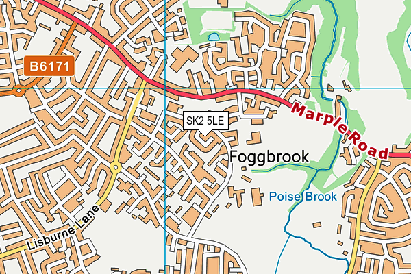 SK2 5LE map - OS VectorMap District (Ordnance Survey)