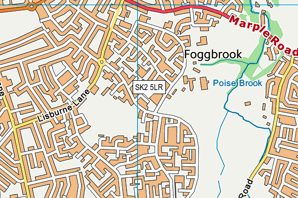 SK2 5LR map - OS VectorMap District (Ordnance Survey)