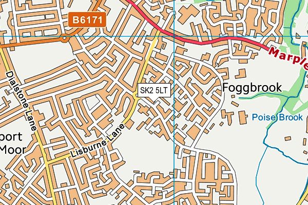 SK2 5LT map - OS VectorMap District (Ordnance Survey)