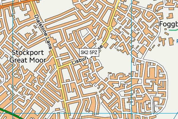 SK2 5PZ map - OS VectorMap District (Ordnance Survey)