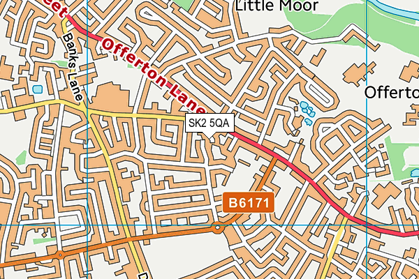 SK2 5QA map - OS VectorMap District (Ordnance Survey)