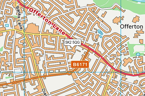 SK2 5QG map - OS VectorMap District (Ordnance Survey)