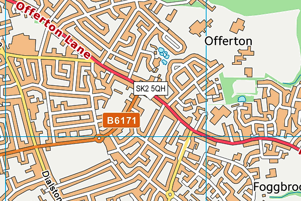 SK2 5QH map - OS VectorMap District (Ordnance Survey)