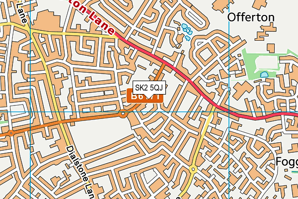 SK2 5QJ map - OS VectorMap District (Ordnance Survey)