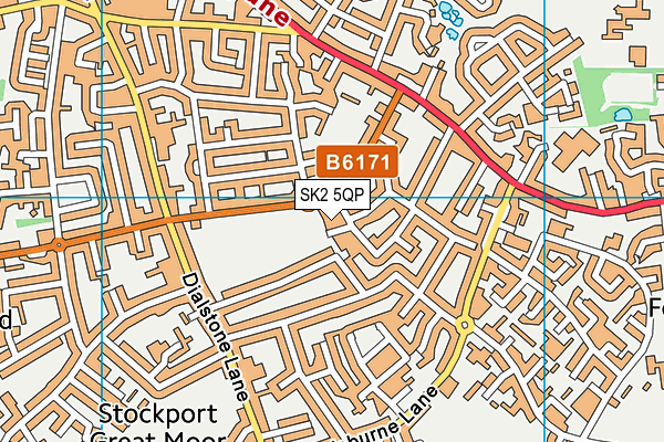 SK2 5QP map - OS VectorMap District (Ordnance Survey)