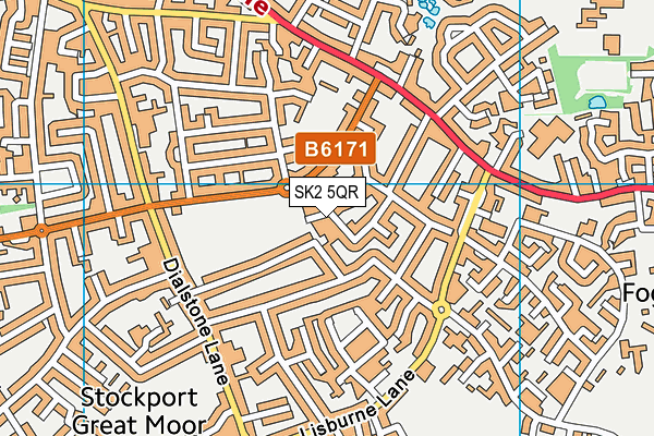 SK2 5QR map - OS VectorMap District (Ordnance Survey)