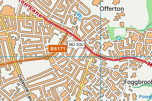 SK2 5QU map - OS VectorMap District (Ordnance Survey)