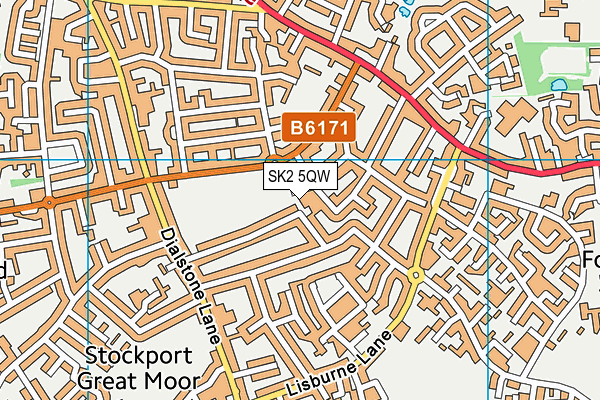 SK2 5QW map - OS VectorMap District (Ordnance Survey)