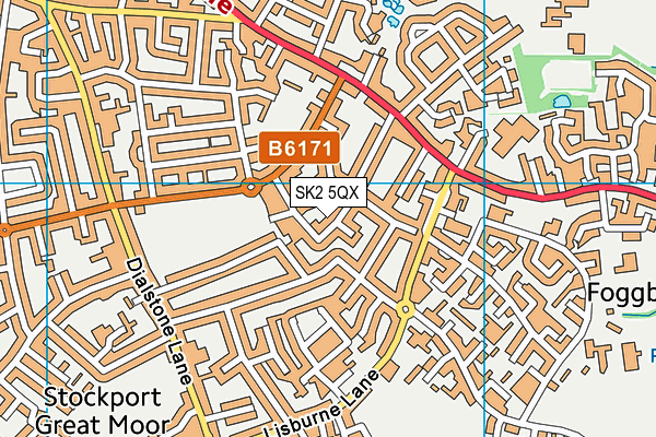 SK2 5QX map - OS VectorMap District (Ordnance Survey)