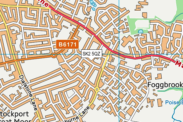 SK2 5QZ map - OS VectorMap District (Ordnance Survey)