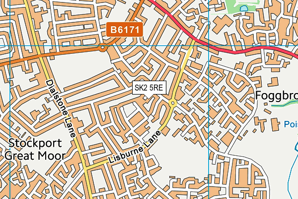 SK2 5RE map - OS VectorMap District (Ordnance Survey)