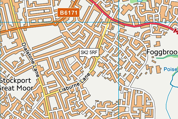 SK2 5RF map - OS VectorMap District (Ordnance Survey)