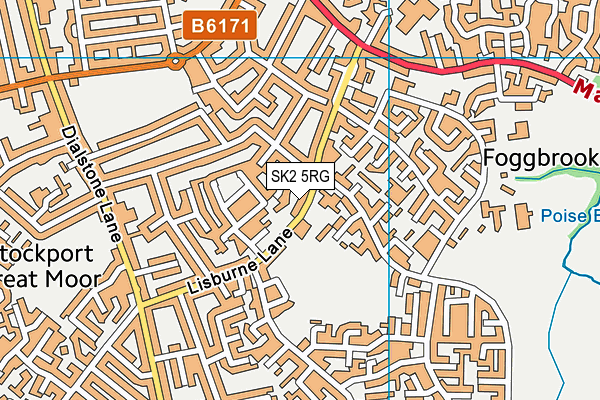 SK2 5RG map - OS VectorMap District (Ordnance Survey)
