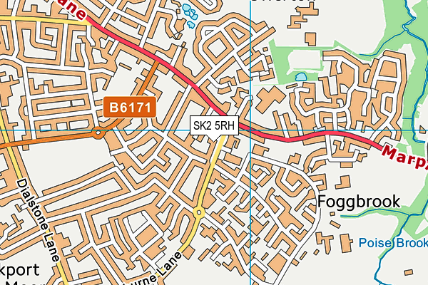 SK2 5RH map - OS VectorMap District (Ordnance Survey)