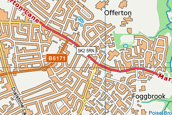 SK2 5RN map - OS VectorMap District (Ordnance Survey)