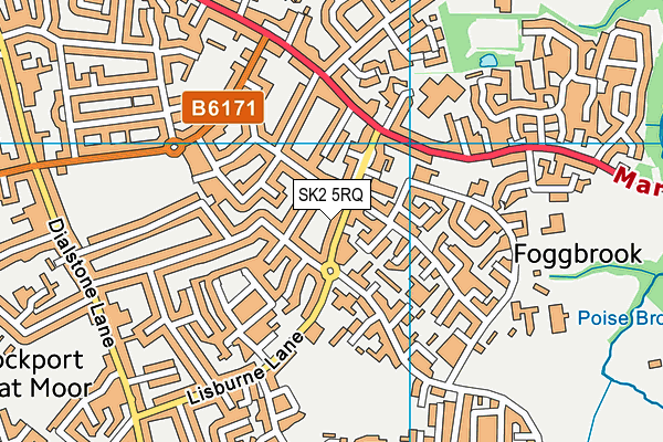 SK2 5RQ map - OS VectorMap District (Ordnance Survey)