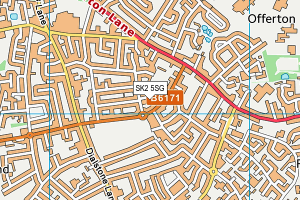 SK2 5SG map - OS VectorMap District (Ordnance Survey)