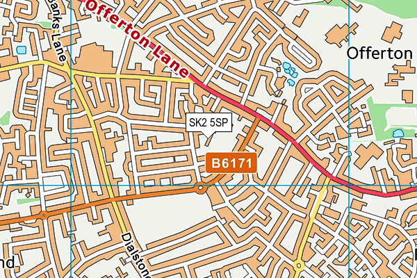 SK2 5SP map - OS VectorMap District (Ordnance Survey)