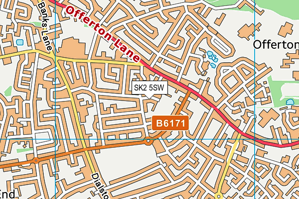 SK2 5SW map - OS VectorMap District (Ordnance Survey)