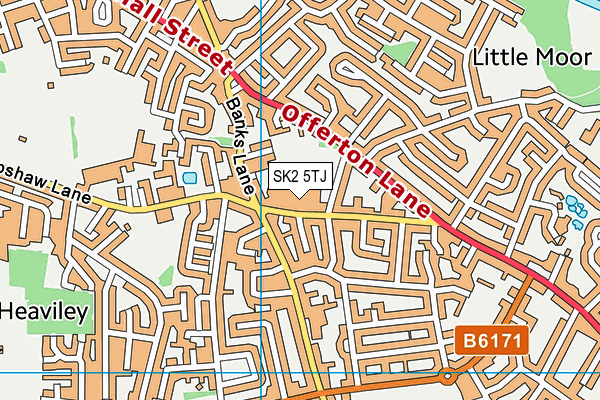 SK2 5TJ map - OS VectorMap District (Ordnance Survey)