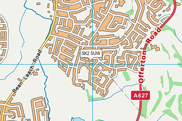 SK2 5UW map - OS VectorMap District (Ordnance Survey)
