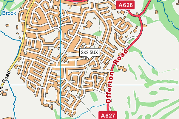 SK2 5UX map - OS VectorMap District (Ordnance Survey)