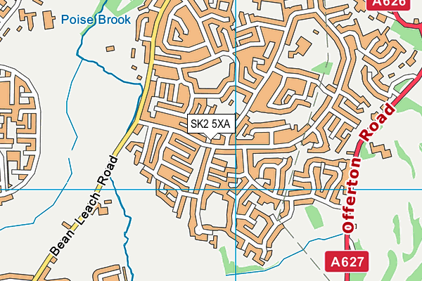 SK2 5XA map - OS VectorMap District (Ordnance Survey)