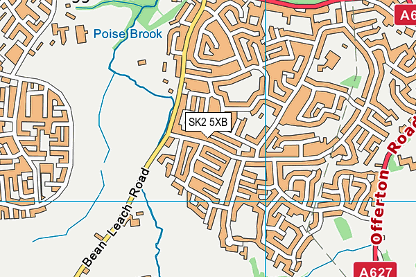 SK2 5XB map - OS VectorMap District (Ordnance Survey)