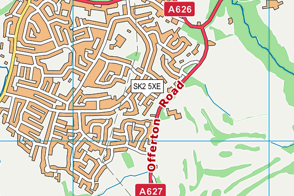SK2 5XE map - OS VectorMap District (Ordnance Survey)