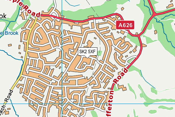 SK2 5XF map - OS VectorMap District (Ordnance Survey)