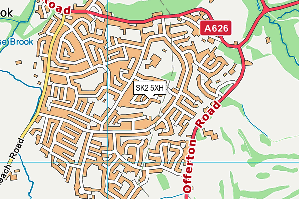 SK2 5XH map - OS VectorMap District (Ordnance Survey)