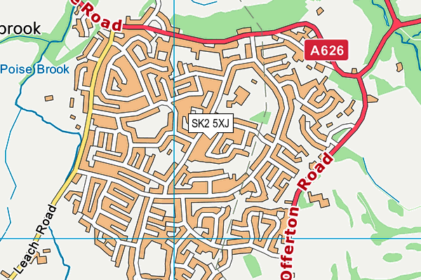 SK2 5XJ map - OS VectorMap District (Ordnance Survey)