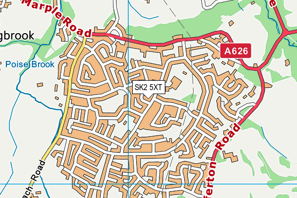 SK2 5XT map - OS VectorMap District (Ordnance Survey)