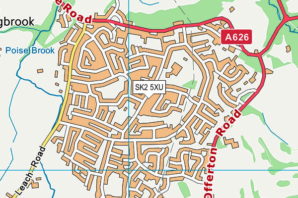 Warren Wood Primary School map (SK2 5XU) - OS VectorMap District (Ordnance Survey)